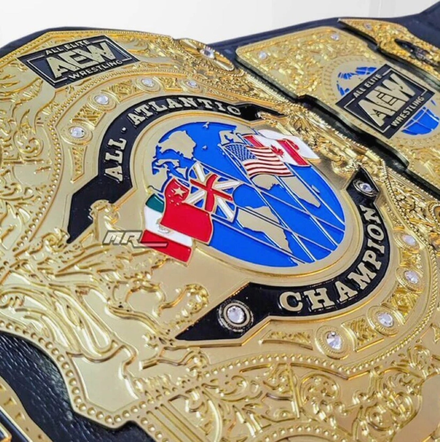 AEW All Atlantic Championship World Wide Wrestling Championship Belt