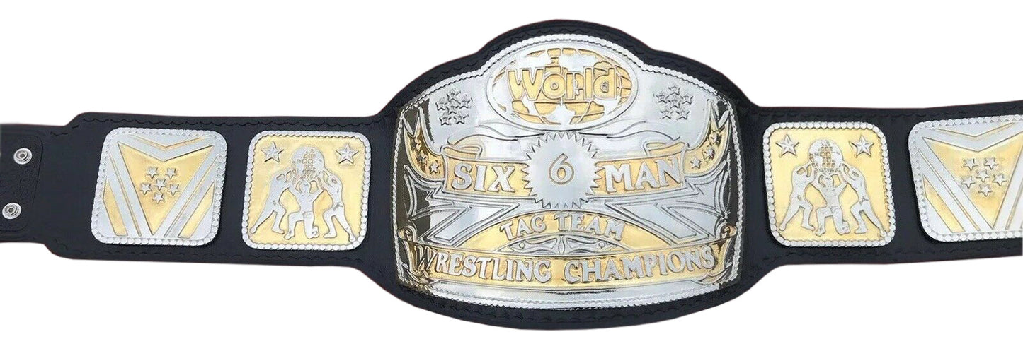 NWA World Six-Man Tag Team Championship Belt