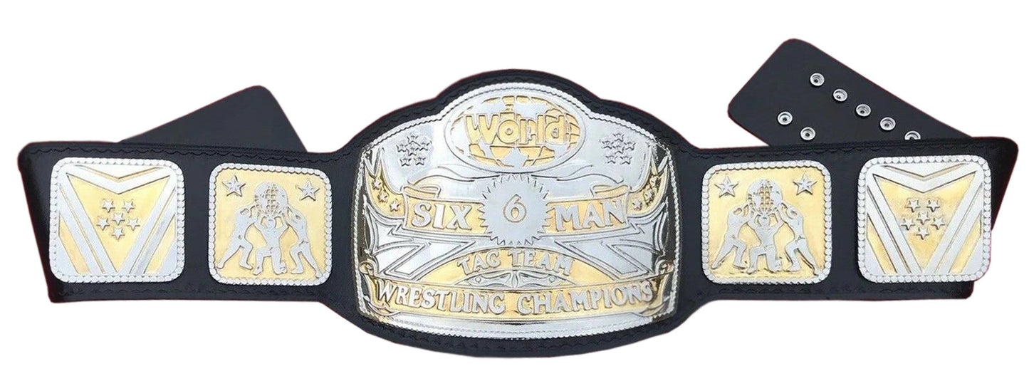 NWA World Six-Man Tag Team Championship Belt