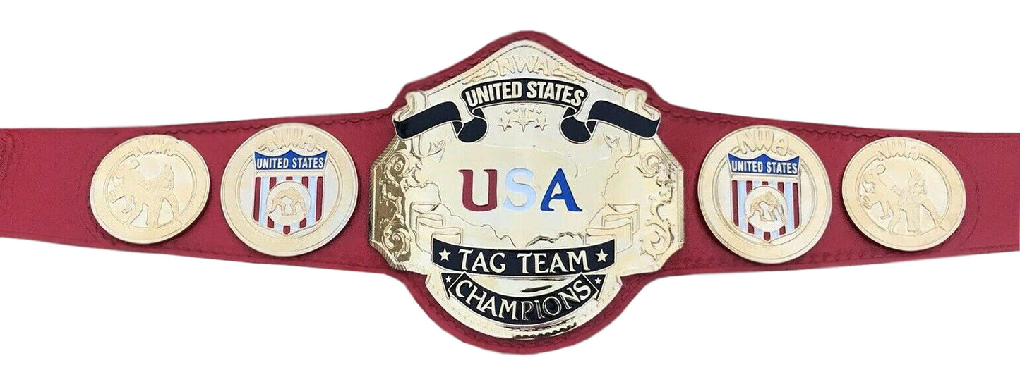 NWA World Title NWA United States Tag Team Championship Belt