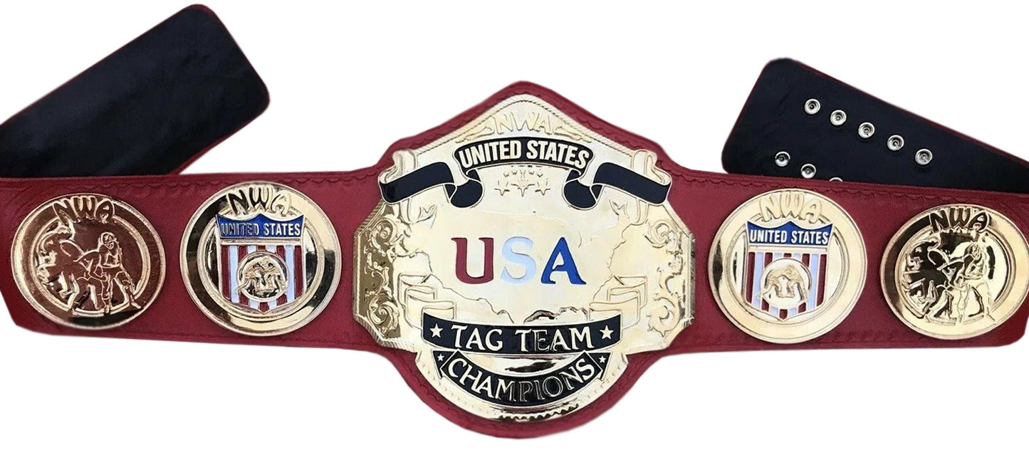 NWA World Title NWA United States Tag Team Championship Belt