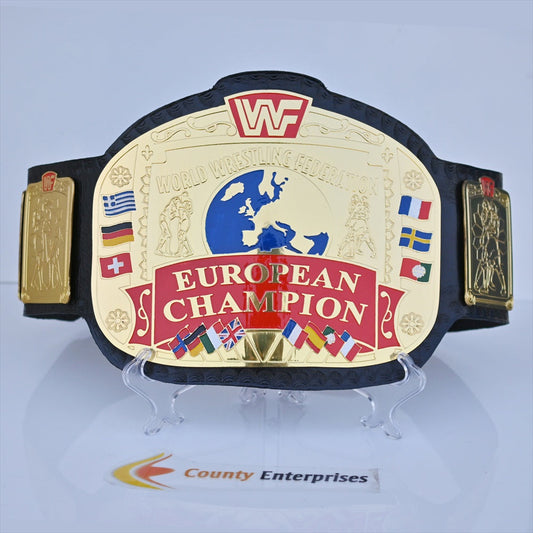 WWF World Title European Championship Belt World Wrestling Federation Belt