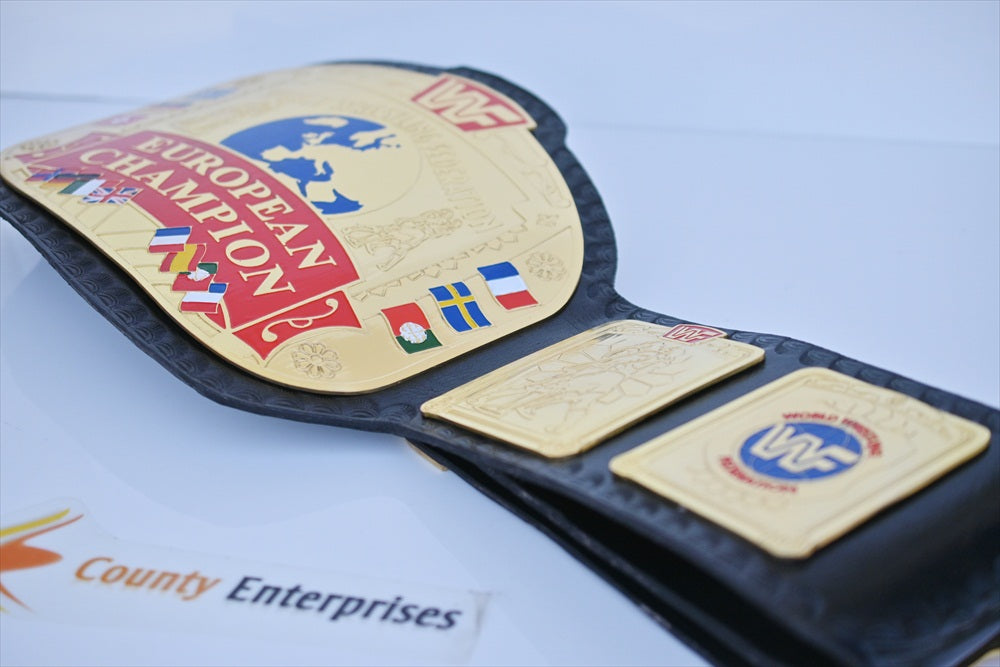 WWF World Title European Championship Belt World Wrestling Federation Belt