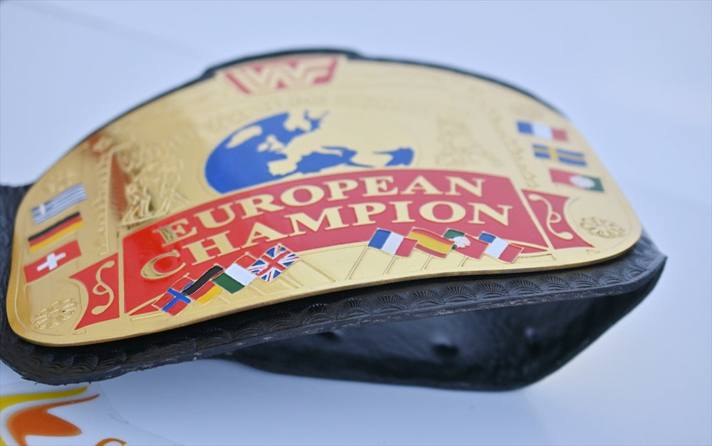 WWF World Title European Championship Belt World Wrestling Federation Belt