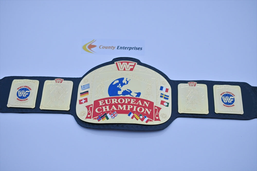 WWF World Title European Championship Belt World Wrestling Federation Belt