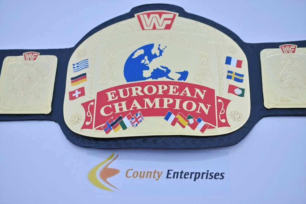 WWF World Title European Championship Belt World Wrestling Federation Belt