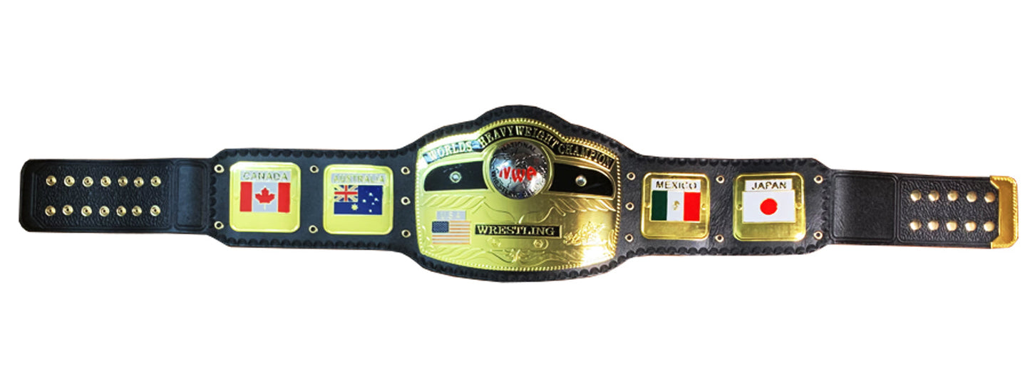 NWA Domed Globe Belt World Heavyweight Championship Belt